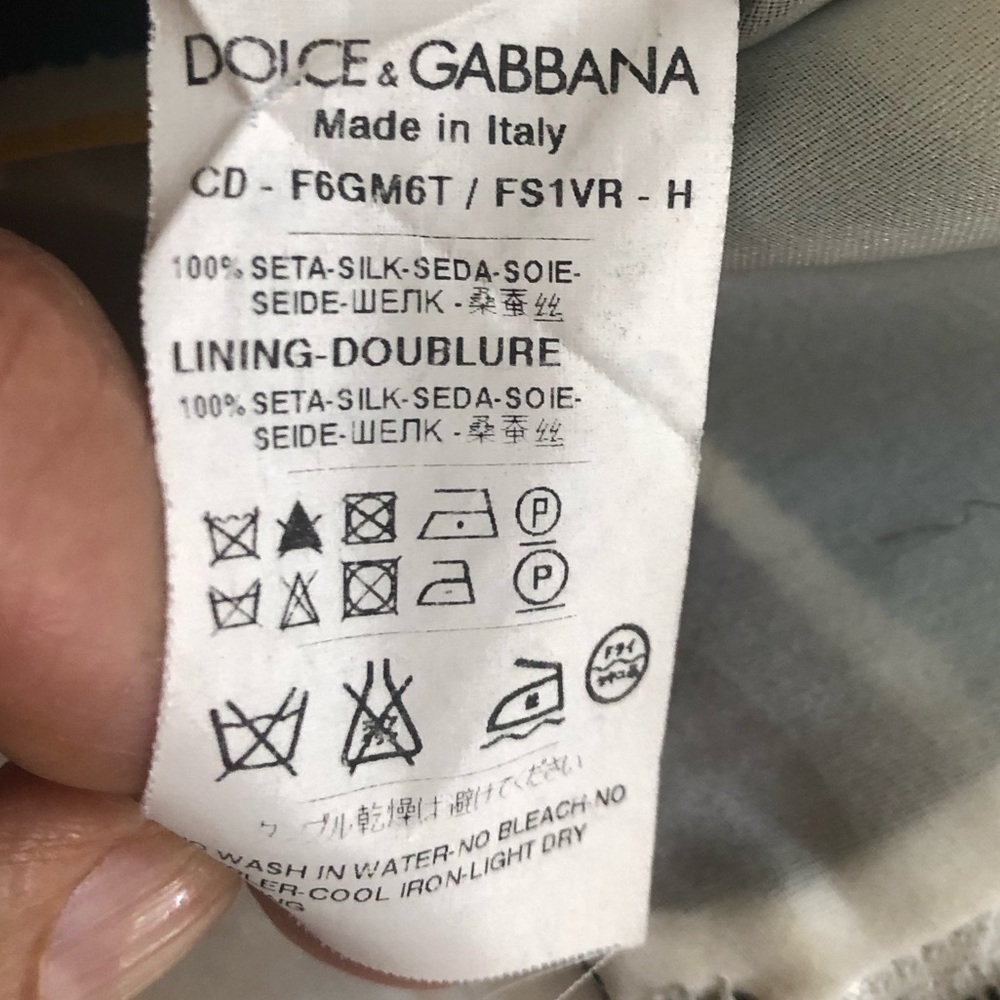GIFTABLE Dolce & Gabbana Yellow, Teal & Brown Striped Midi Dress Size 40 - Picture 10 of 10